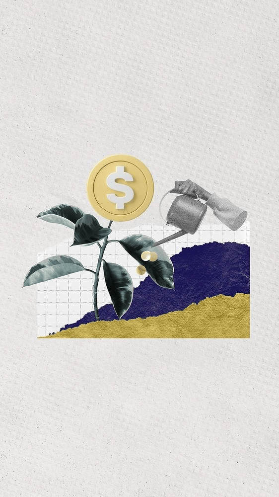 Download premium image of Profit growth mobile wallpaper, hand watering money plant remix by Tang about investment, business mixed media mix, money hands, outcome, and wallpaper 7961422